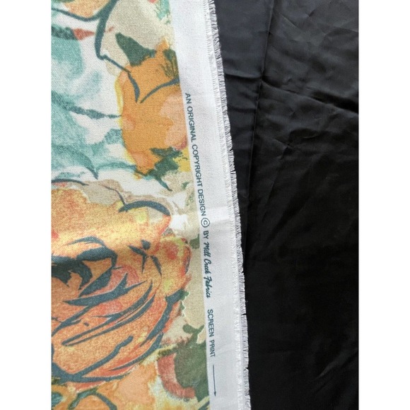 Vintage Floral Fabric Pastel Tones By Mill Creek Fabrics Screen Print 56"x36" - Picture 4 of 5